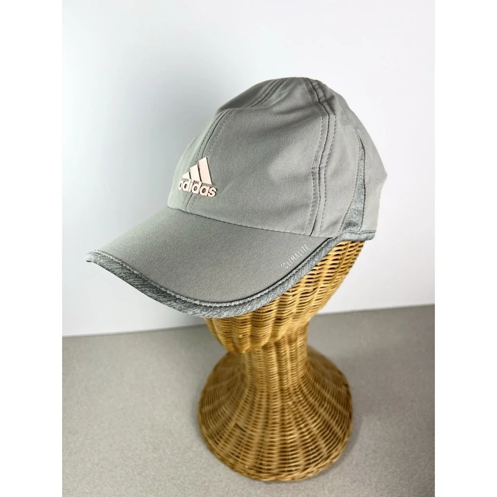 Womens Adidas Aeroready Adjustable Hat Grey/Pink Running Fitness Cap